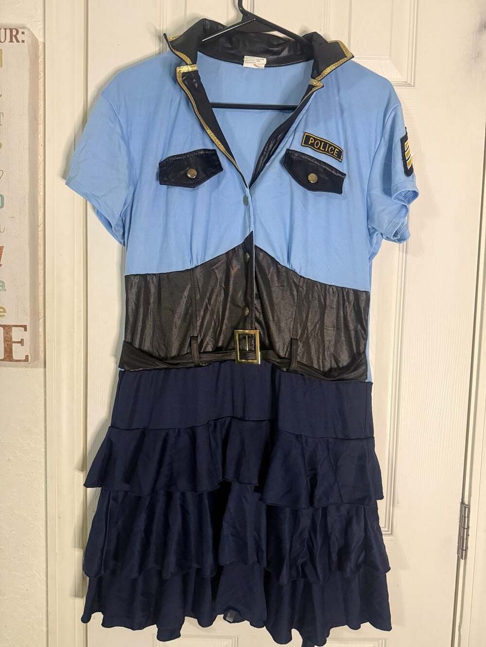 Way To Celebrate Women's Police Officer Halloween Costume Dress Large